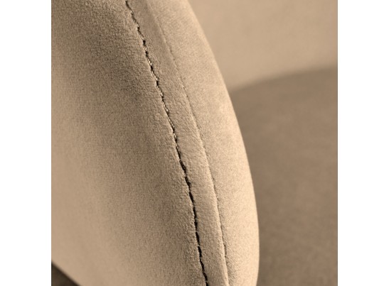 Стул-полукресло Emil бежевый с золотыми ножками в Набережных Челнах