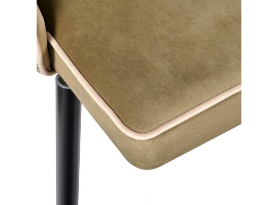 Стул полубарный Dave оливковый с жаккардом, с поворотным механизмом в Набережных Челнах