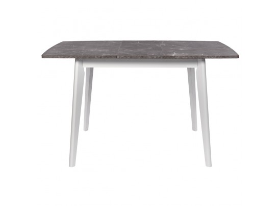 Стол Oslo раскладной 120-160x80x76см, Мрамор Сиена, белый в Набережных Челнах