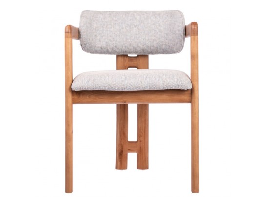 Стул Rich рогожка бежево-голубая с ножками цвета орех в Набережных Челнах