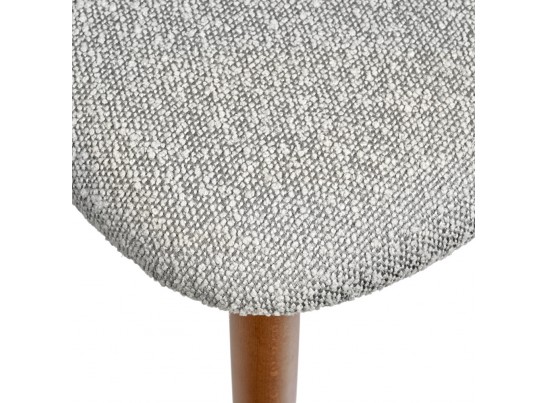 Стул Lucas светло-серый букле с ножками цвета орех в Набережных Челнах