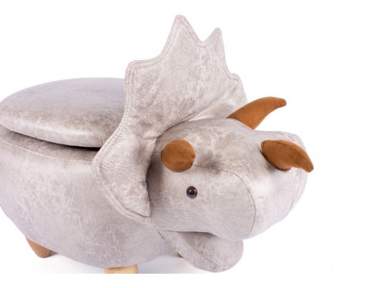 Пуф Динозавр с отсеком для хранения французский серый в Набережных Челнах