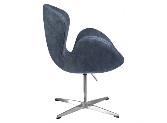 Кресло SWAN STYLE CHAIR тёмно-серый, искусственная замша в Набережных Челнах