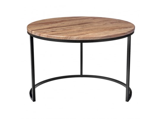 Набор кофейных столиков Tango орех и серый мрамор с чёрными ножками, 2шт в Набережных Челнах