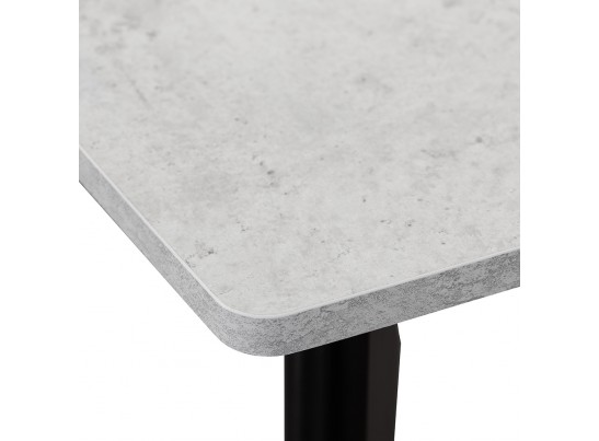 Стол Oslo раскладной 100-130x70x75см, Бетон Лайт структурный, чёрный в Набережных Челнах