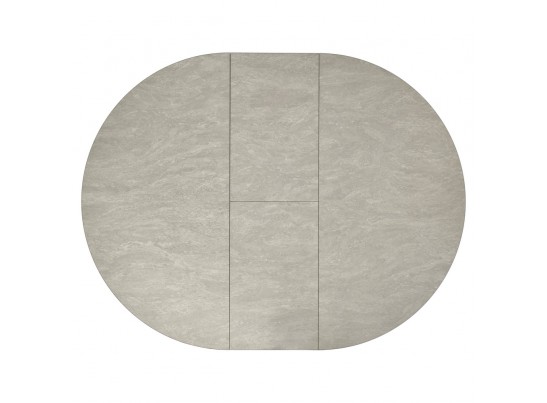 Стол Rudolf круглый раскладной 90-120x90x75см, Бетон слюда, чёрный в Набережных Челнах