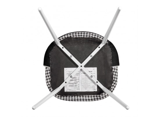 Стул Leo чёрный с жаккардом, с белыми ножками в Набережных Челнах