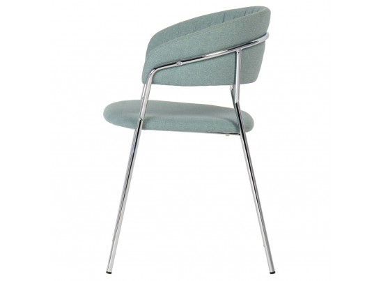 Стул Turin светло-зеленая рогожка с хромированными ножками в Набережных Челнах