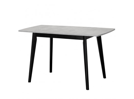 Стол Oslo раскладной 100-130x70x75см, Бетон Лайт структурный, чёрный в Набережных Челнах