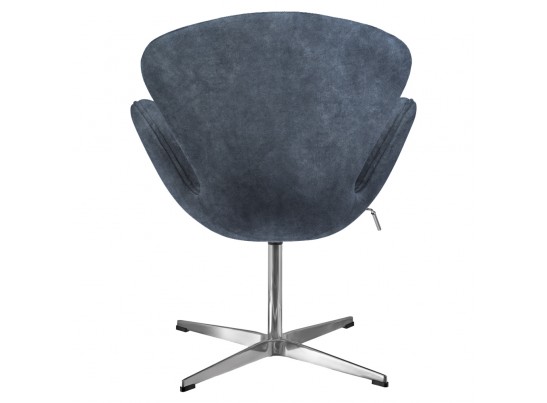 Кресло SWAN STYLE CHAIR тёмно-серый, искусственная замша в Набережных Челнах