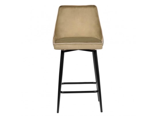 Стул полубарный Dave оливковый с жаккардом, с поворотным механизмом в Набережных Челнах