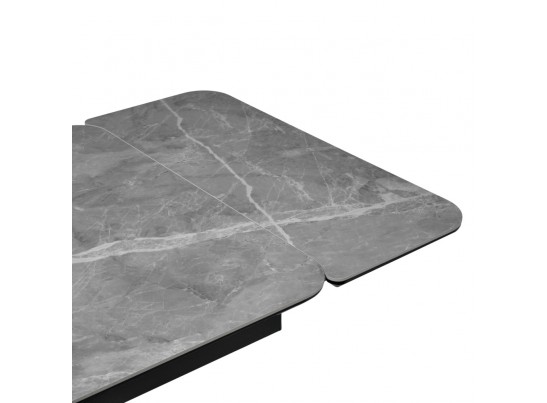 Стол Arthur раскладной 120-184x80x75см, керамогранит серый мрамор Greys Grey, чёрный в Набережных Челнах