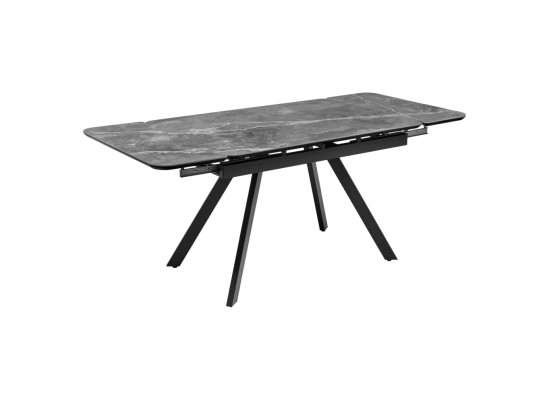 Стол Arthur раскладной 120-184x80x75см, керамогранит серый мрамор Greys Grey, чёрный в Набережных Челнах