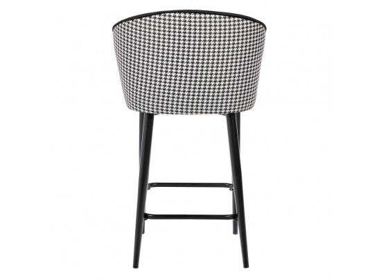 Стул полубарный Paola чёрный с жаккардом в Набережных Челнах