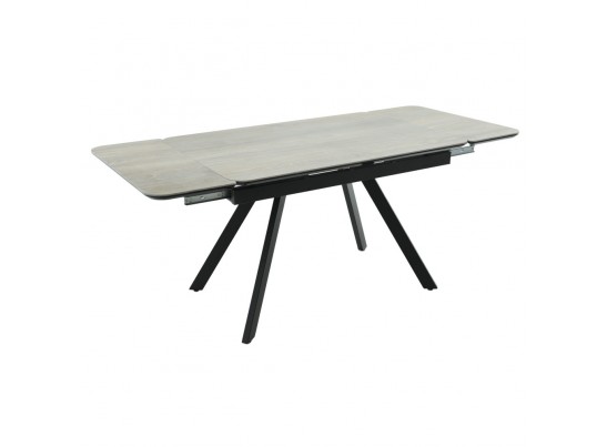 Стол Arthur раскладной 120-184x80x75см, керамогранит Dukale Henna, чёрный в Набережных Челнах