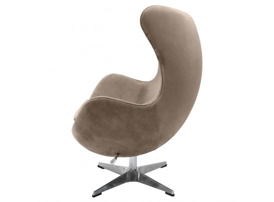 Кресло EGG CHAIR латте, искусственная замша в Набережных Челнах