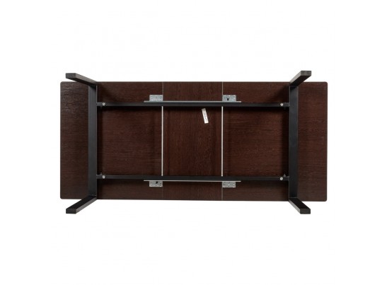 Стол Areal раскладной 140-180х80х75 чёрный мрамор с чёрными ножками в Набережных Челнах