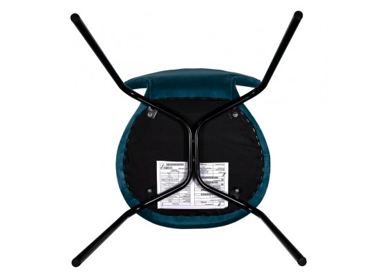 Стул Seven Style тёмно-бирюзовый велюр с чёрными ножками в Набережных Челнах