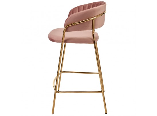 Комплект из 2-х стульев полубарных Turin пудровый с золотыми ножками в Набережных Челнах