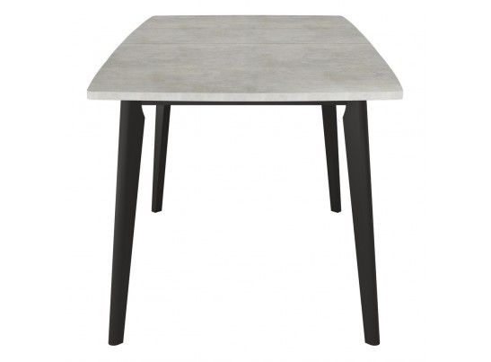 Стол Oslo раскладной 120-160x80x76см, Бетон лайт, чёрный в Набережных Челнах