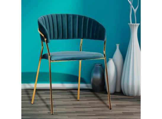 Стул Turin бирюзовый с золотыми ножками в Набережных Челнах