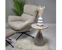 Кофейный столик Secret диам.40см x 54см, серый мрамор, металл, керамика в Набережных Челнах