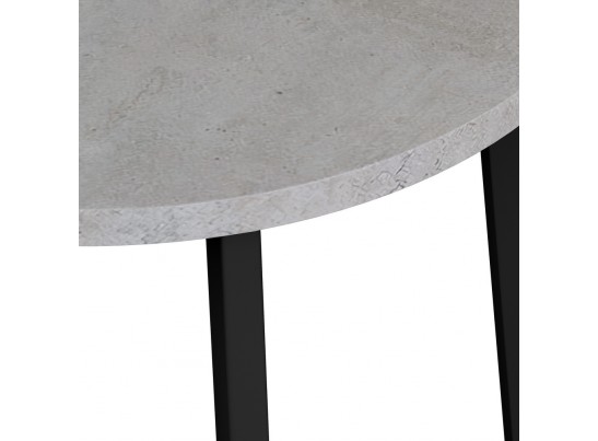 Стол Next круглый раскладной 90-120x90x76,5см, Бетон Лайт, чёрный в Набережных Челнах