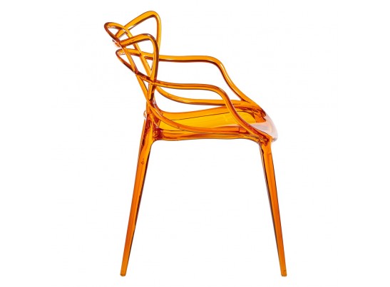 Комплект из 4-х стульев Masters прозрачный оранжевый в Набережных Челнах