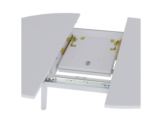 Стол Marcel круглый раскладной 110-140x110x76см, белый, белый в Набережных Челнах