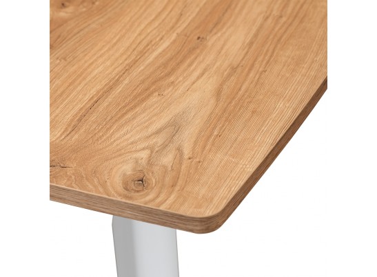 Стол Oslo раскладной 100-130x70x75см, Дуб Навара, белый в Набережных Челнах