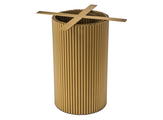 Стол Aura D110, керамогранит Ravena Natural, золотой в Набережных Челнах