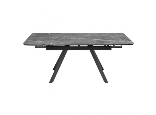 Стол Arthur раскладной 120-184x80x75см, керамогранит серый мрамор Greys Grey, чёрный в Набережных Челнах