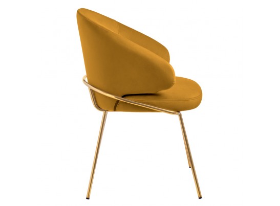 Стул-полукресло Emil медовый с золотыми ножками в Набережных Челнах