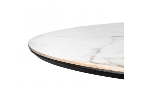 Стол Aura D110, керамогранит Ravena Natural, золотой в Набережных Челнах