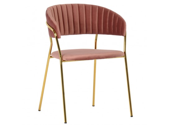 Комплект из 2-х стульев Turin пудровый с золотыми ножками в Набережных Челнах