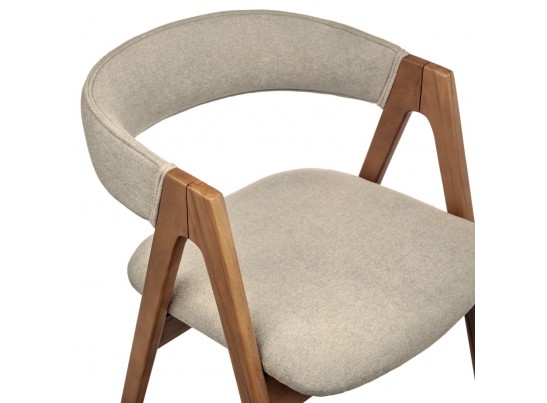 Стул Alan латте букле с ножками цвета орех в Набережных Челнах