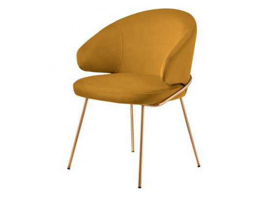 Стул-полукресло Emil медовый с золотыми ножками в Набережных Челнах