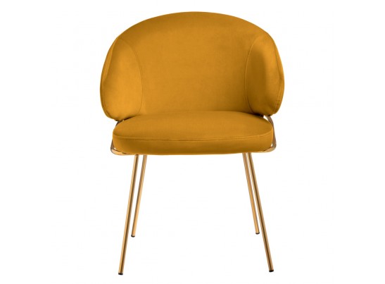 Стул-полукресло Emil медовый с золотыми ножками в Набережных Челнах