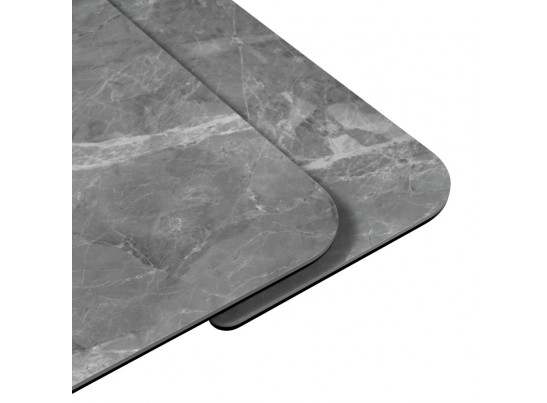 Стол Arthur раскладной 120-184x80x75см, керамогранит серый мрамор Greys Grey, чёрный в Набережных Челнах