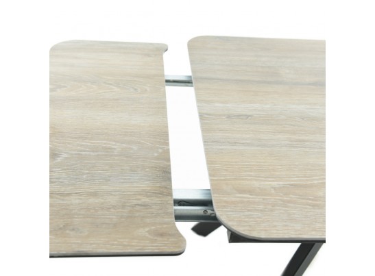 Стол Arthur раскладной 120-184x80x75см, керамогранит Dukale Henna, чёрный в Набережных Челнах