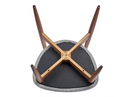 Стул Lucas светло-серый букле с ножками цвета орех в Набережных Челнах