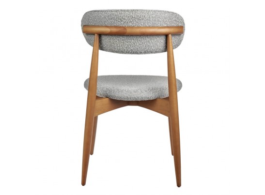 Стул Lucas светло-серый букле с ножками цвета орех в Набережных Челнах