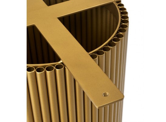 Стол Aura D110, керамогранит Ravena Natural, золотой в Набережных Челнах