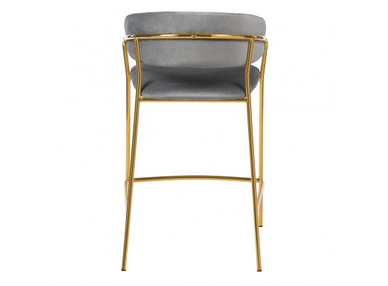 Стул полубарный Turin серый с золотыми ножками в Набережных Челнах