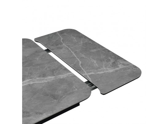 Стол Arthur раскладной 120-184x80x75см, керамогранит серый мрамор Greys Grey, чёрный в Набережных Челнах