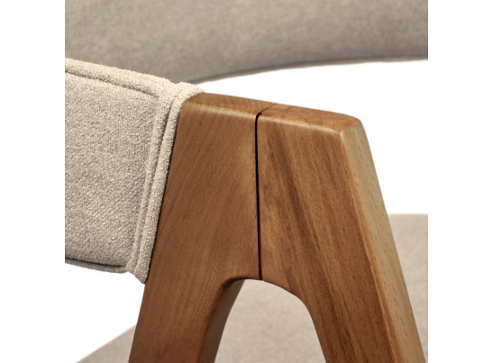 Стул Alan латте букле с ножками цвета орех в Набережных Челнах