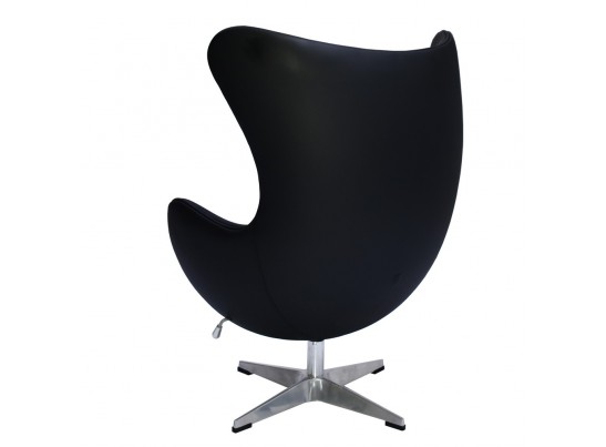 Кресло EGG CHAIR чёрный, натуральная кожа в Набережных Челнах