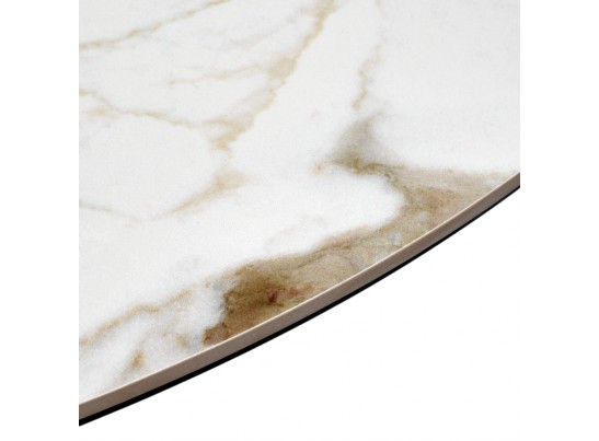 Стол Aura D110, керамогранит Ravena Natural, золотой в Набережных Челнах