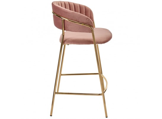 Комплект из 2-х стульев полубарных Turin пудровый с золотыми ножками в Набережных Челнах