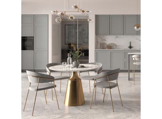 Комплект из 2-х стульев полубарных Turin чёрный с золотыми ножками в Набережных Челнах